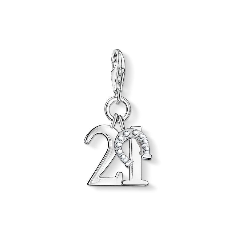 Charm pendant lucky number 21