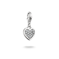 Charm pendant glitter heart