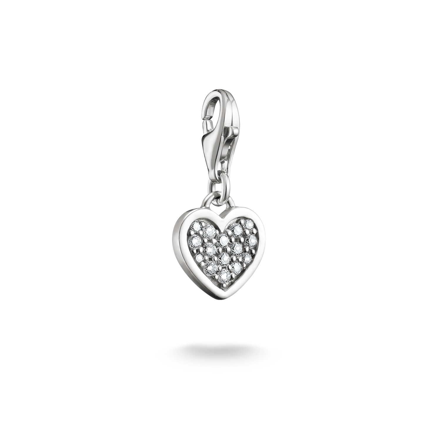 Charm pendant glitter heart