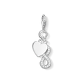 Charm pendant heart with infinity