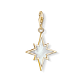 Charm pendant star mother-of-pearl