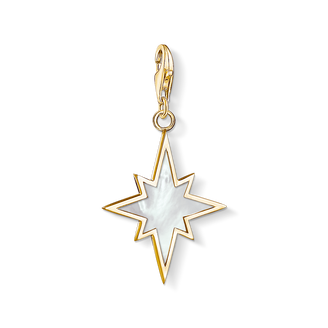 Charm pendant star mother-of-pearl