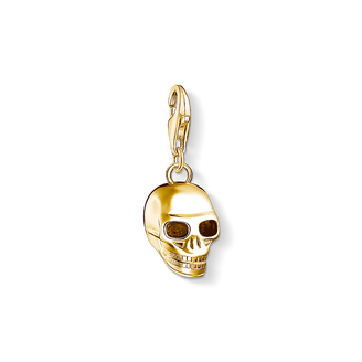 Charm pendant skull gold