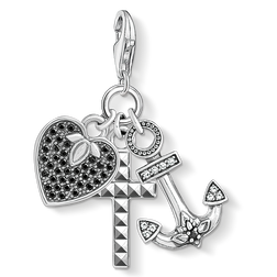 Charm pendant cross, heart, anchor