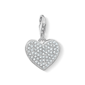 Charm pendant heart pavé