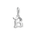 Charm pendant letter B silver