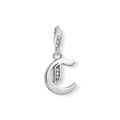 Charm pendant letter C silver
