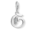 Charm pendant letter G silver