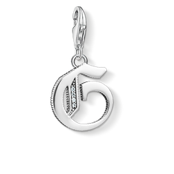 Charm pendant letter G silver