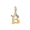 Charm pendant letter B gold