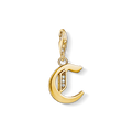 Charm pendant letter C gold