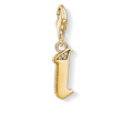 Charm pendant letter I gold
