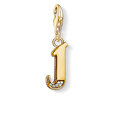 Charm pendant letter J gold