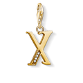 Charm pendant letter X gold