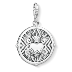 Charm pendant Heart with flames