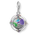 Charm pendant Vintage globe colourful