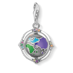 Charm pendant Vintage globe colourful
