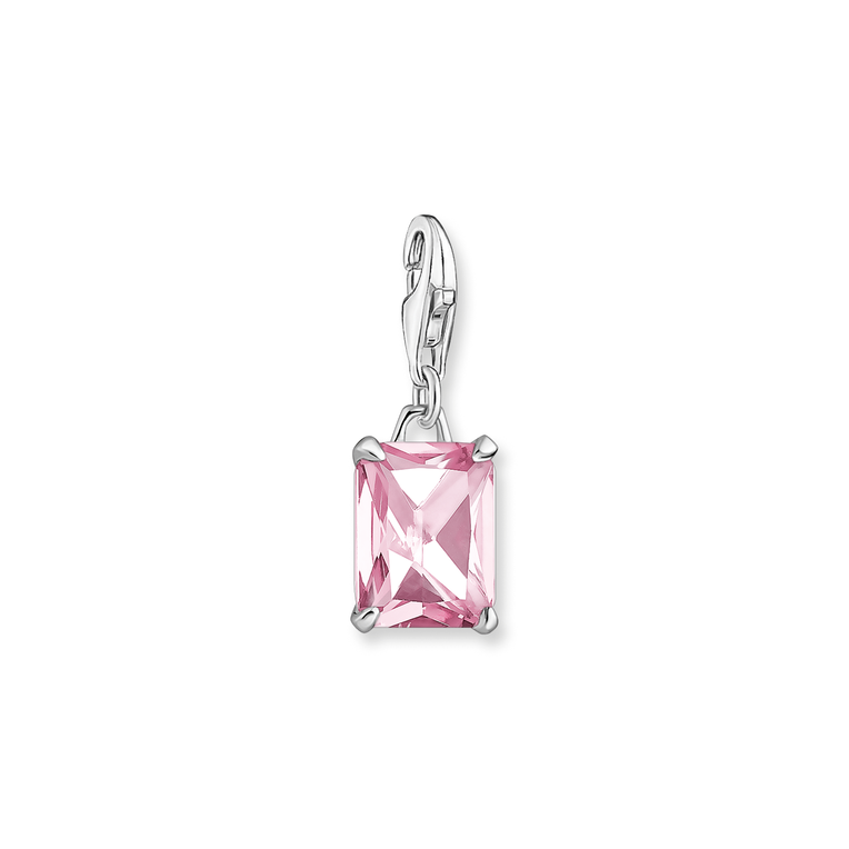 Colgante Charm piedra rosa925 Sterling silver/ zirconiapink