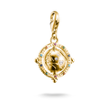 Colgante Charm globo terr�queo925 Sterling silver, gold plated yellow gold/ glass-ceramic stone/ synthetic corundum/ zirconiamulticoloured