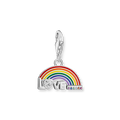 Colgante Charm arco�ris925 Sterling silver, blackened/ glass-ceramic stone/ cold enamel/ synthetic corundum/ synthetic spinel/ zirconiamulticoloured