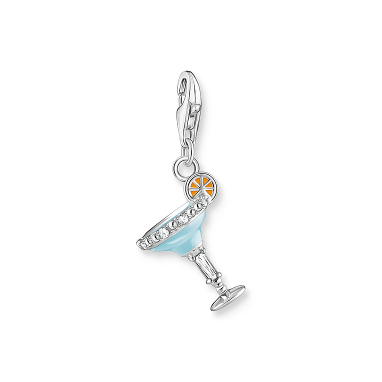Colgante Charm c�ctel azul925 Sterling silver, cold enamel/ zirconiamulticoloured