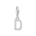 Colgante Charm letra D plata