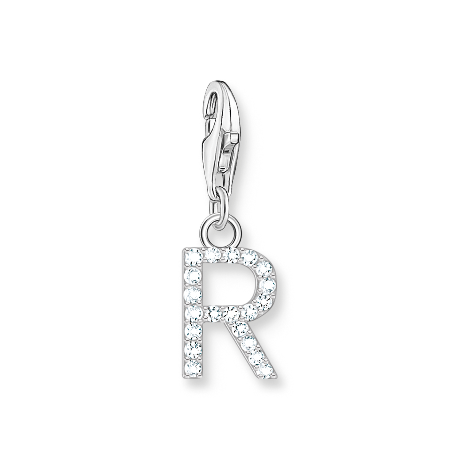 Colgante Charm letra R plata