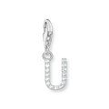 Colgante Charm letra U plata