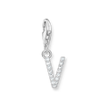 Colgante Charm letra V plata