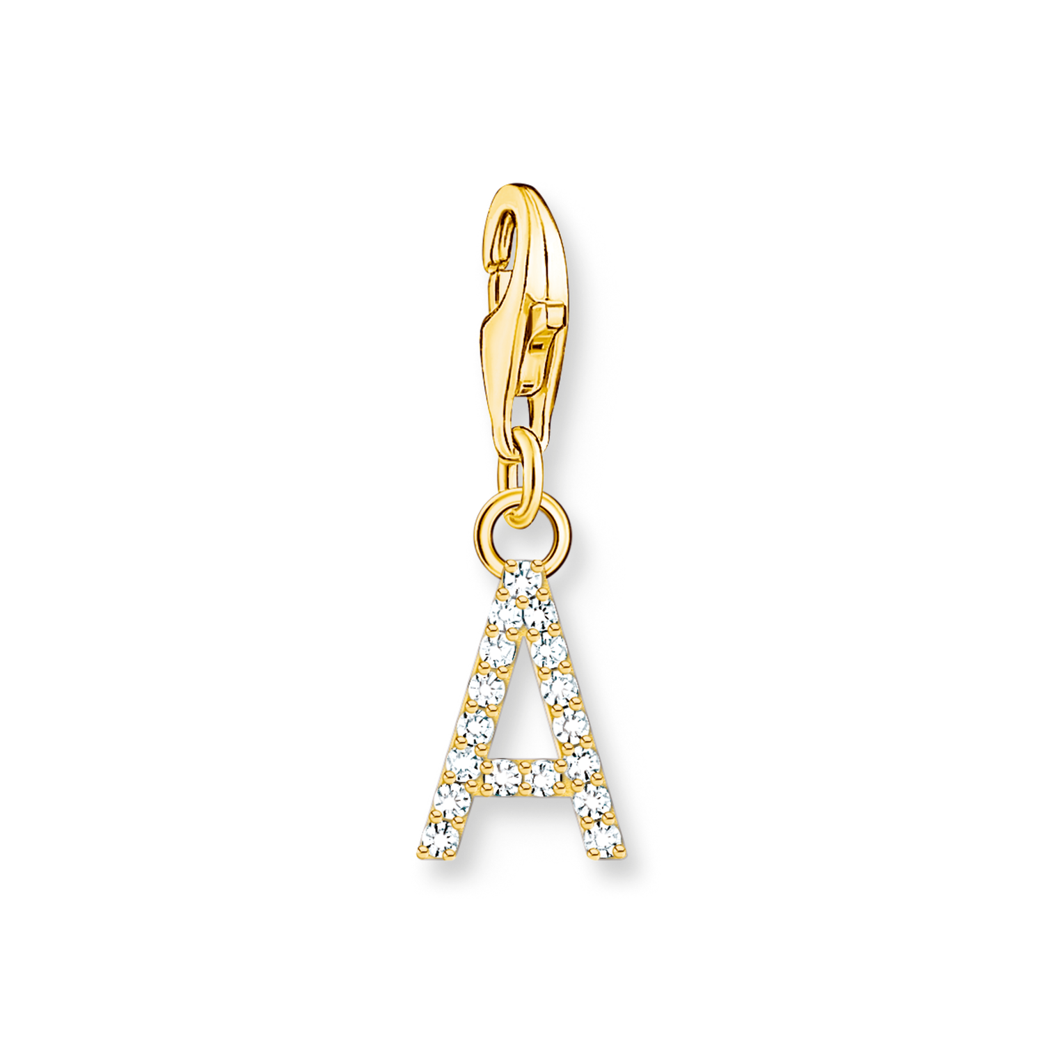 Colgante Charm letra A chapado en oro