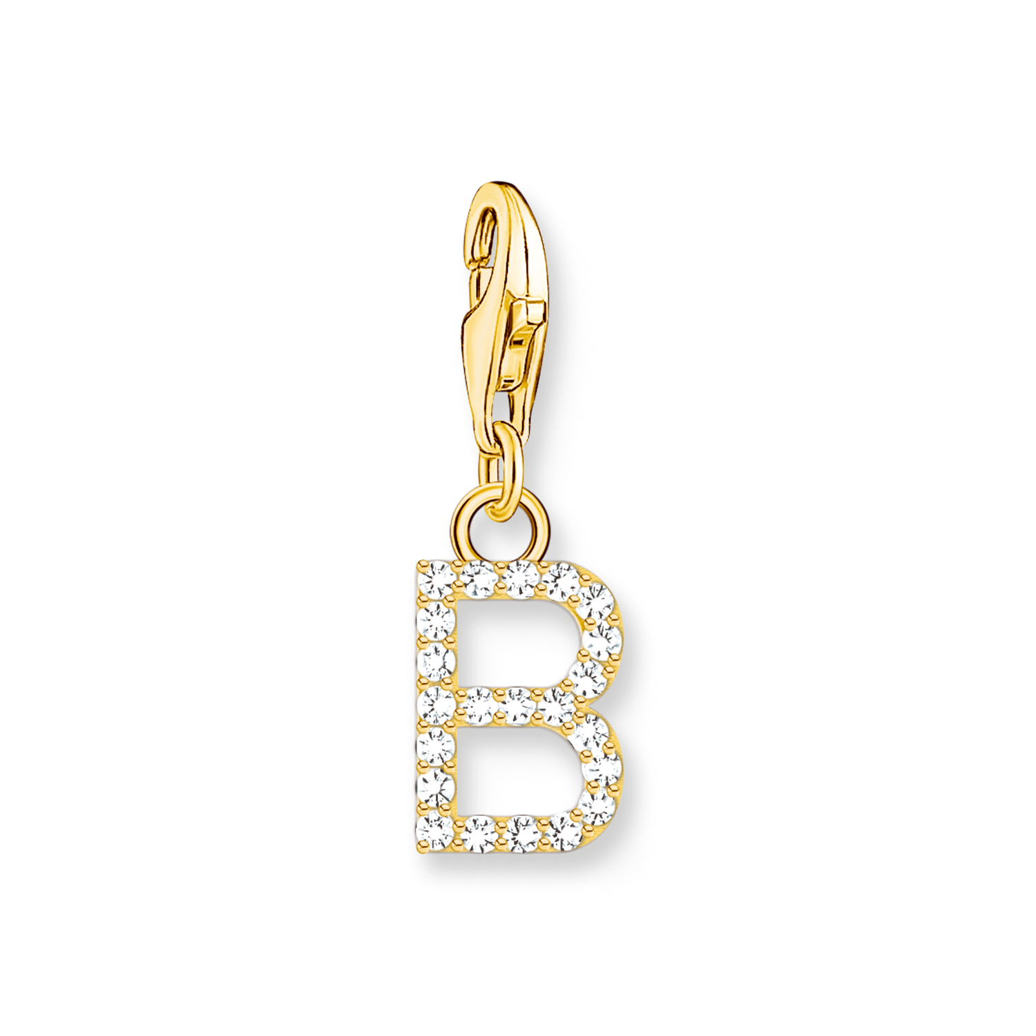 Colgante Charm letra B chapado en oro