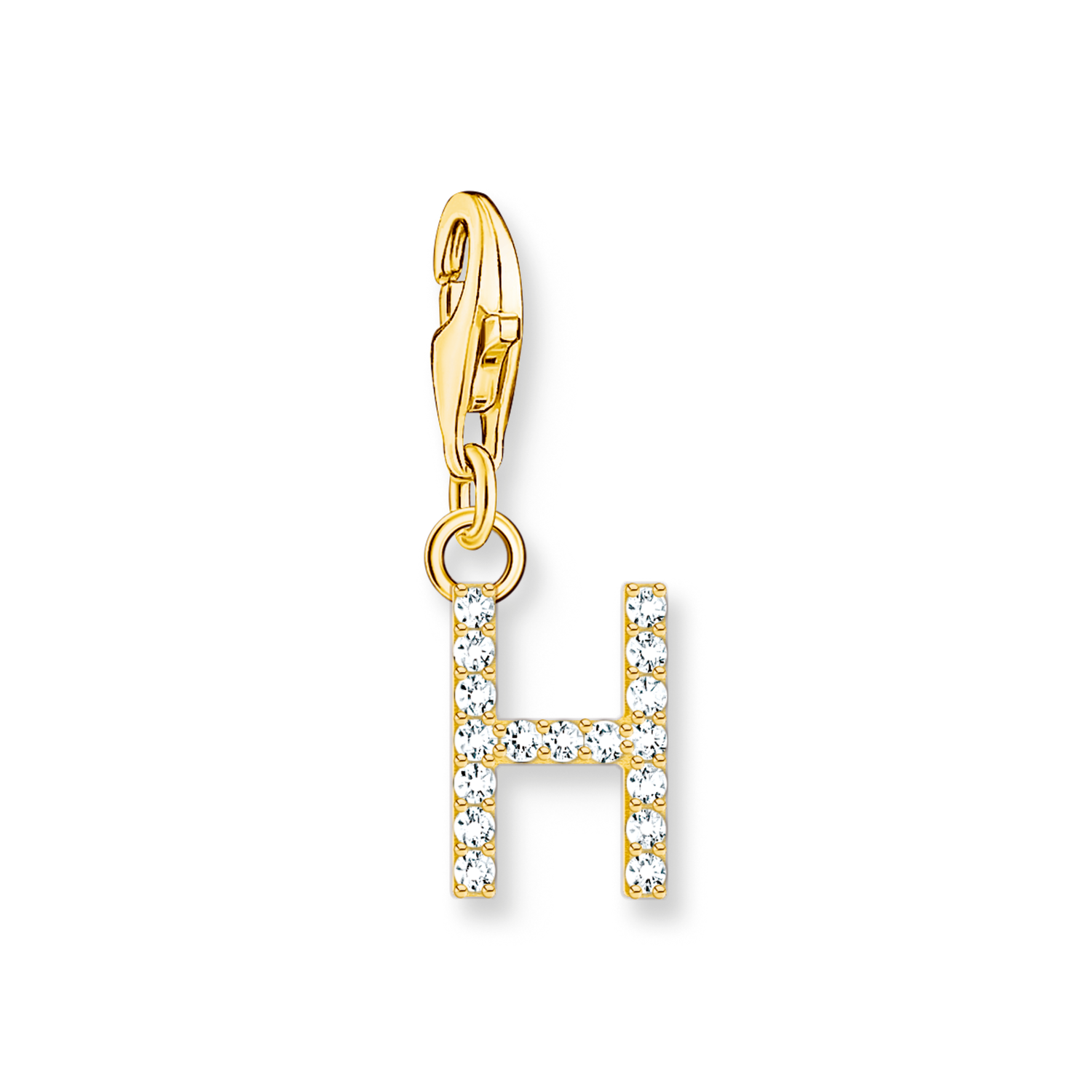 Colgante Charm letra H chapado en oro