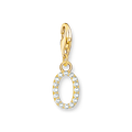 Colgante Charm letra O chapado en oro