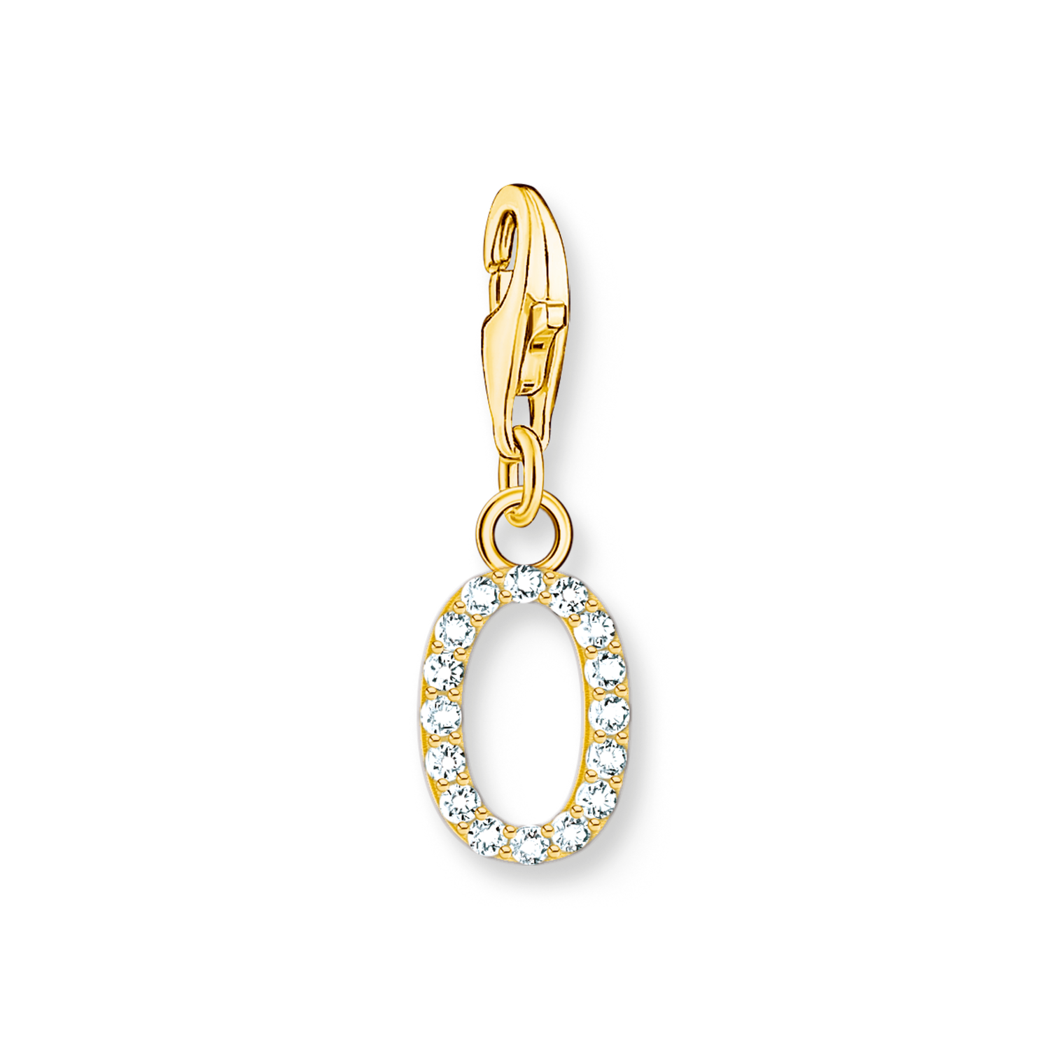 Colgante Charm letra O chapado en oro