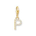 Colgante Charm letra P chapado en oro