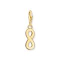 Charm pendant infinity yellow-gold plated