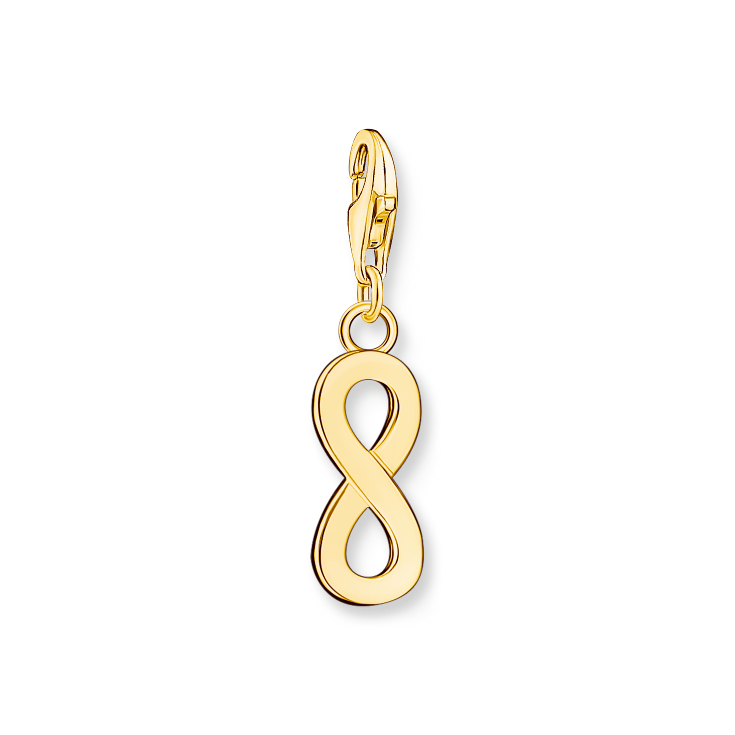 Charm pendant infinity yellow-gold plated
