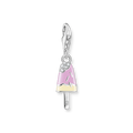 Colgante Charm hielo con piedras blancas plata