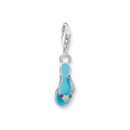 Colgante Charm flip-flop con piedras plata