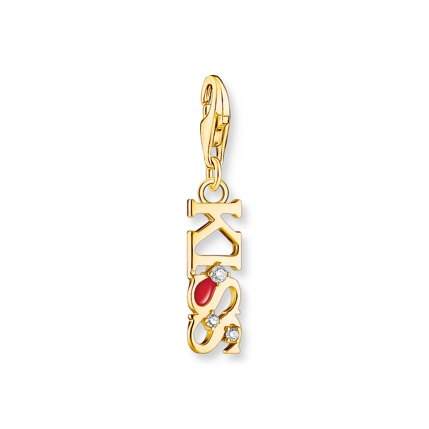 Charmista As we Kiss 925 Sterling silver, gold plated yellow gold/ cold enamel/ zirconia colección 2024-1. 