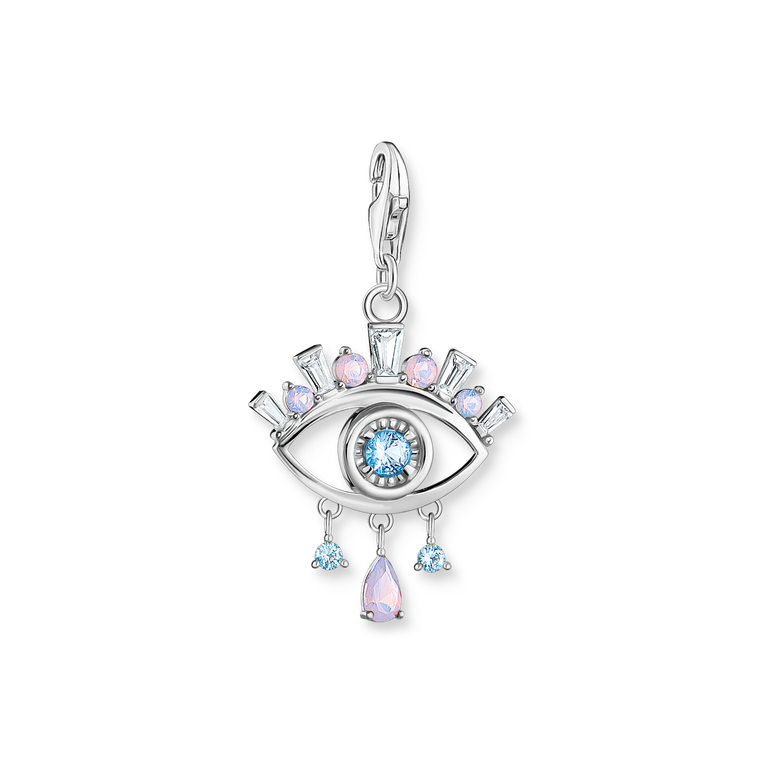 Mixed Charms 925 Sterling silver, blackened/ glass-ceramic stone/ zirconia colección 2024-1. 