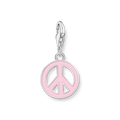 Charm colgante signo de la paz en rosa