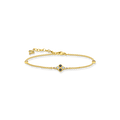 925 Sterling silver, gold plated yellow gold/ glass-ceramic