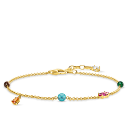 PULSERA PLATA DE LEY 925 BAÑO DE ORO AMARILLO GEMA VITRO CERAMICA IMITACION DE MALAQUITA TURQUESA IMITACION CORINDON SINTETICO OJO DE TIGRE CIRCONITA MULTICOLOR 16-19CM