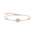 Pulsera c�rculo con piedras blancas oro rosado925 Sterling silver, gold plated rose gold/ zirconiawhite