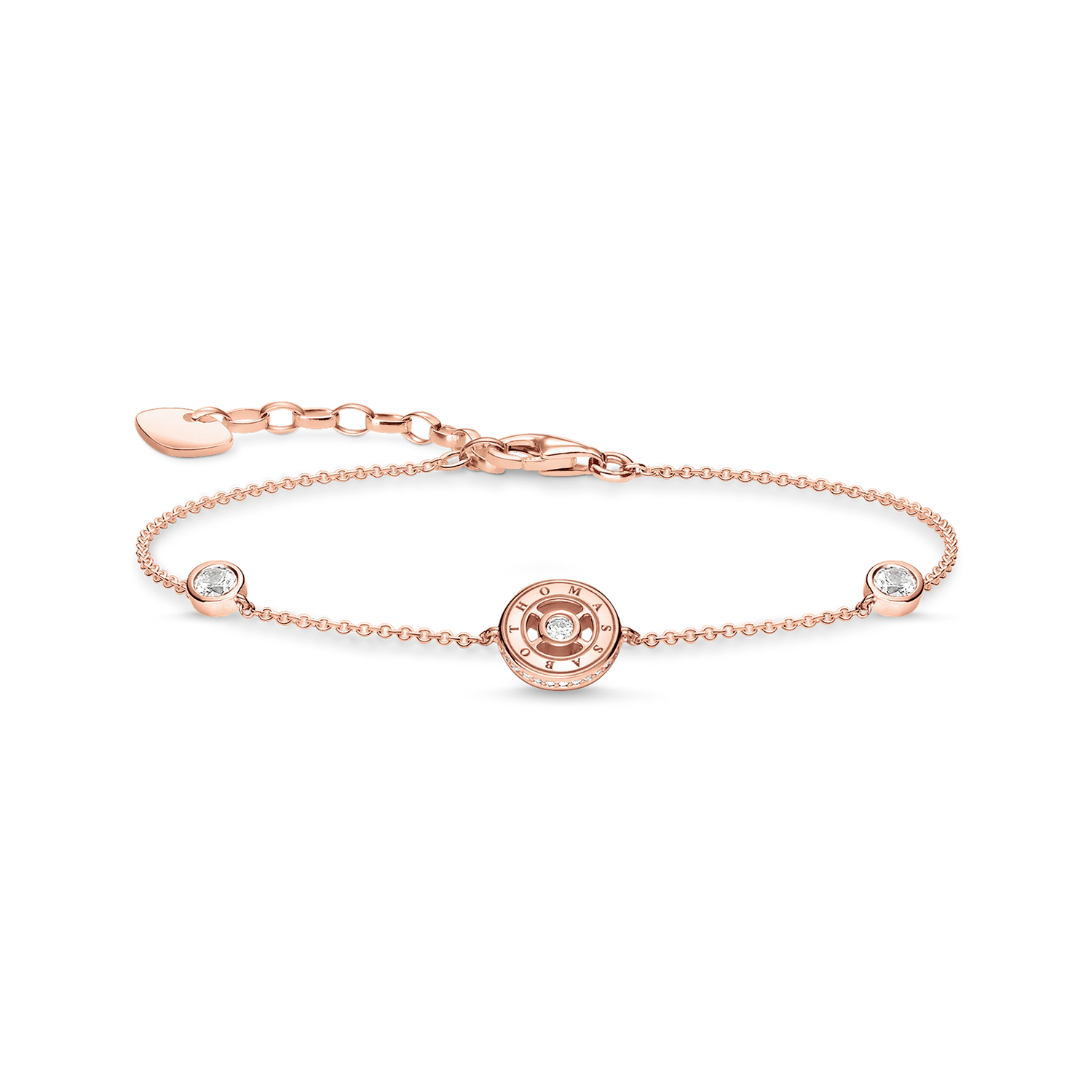Pulsera c�rculo con piedras blancas oro rosado925 Sterling silver, gold plated rose gold/ zirconiawhite