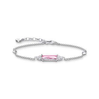 Pulsera con piedras rosas925 Sterling silver/ zirconiapink