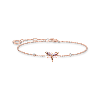 pulseraplata de ley 925, baño de oro rosado/ gema vitrocerámica/ circonitamulticolorWomen