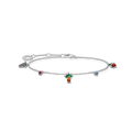 pulseraplata de ley 925/ gema vitrocerámica/ corindón sintético/ circonitamulticolorWomen