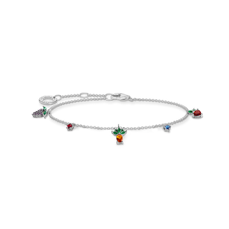 pulseraplata de ley 925/ gema vitrocerámica/ corindón sintético/ circonitamulticolorWomen